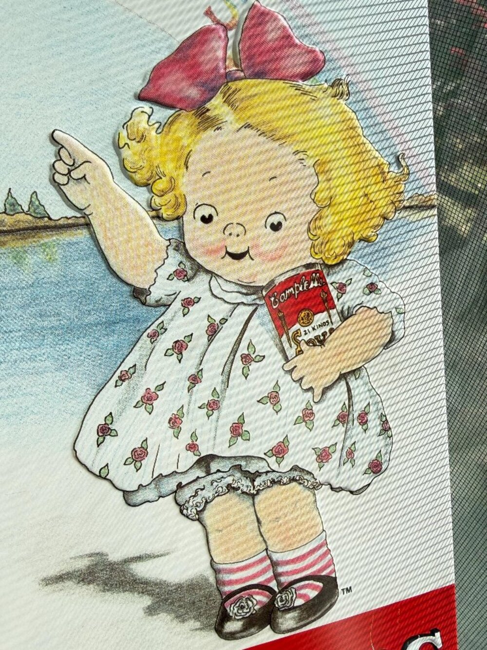 Campbell Kids No 10 Girl Embossed Metal Sign 1993 Campbell's Soup Vintage - Picture 3 of 9